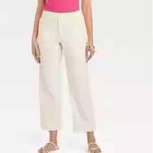 🆕👖A New Day Chino High-Rise Straight Ankle Pants - White, Sz 16